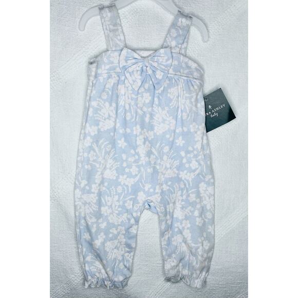 Laura Ashley Baby Girl Floral Print Cotton Jersey Romper-Coveralls 3-6 Mos NWT - Picture 1 of 3
